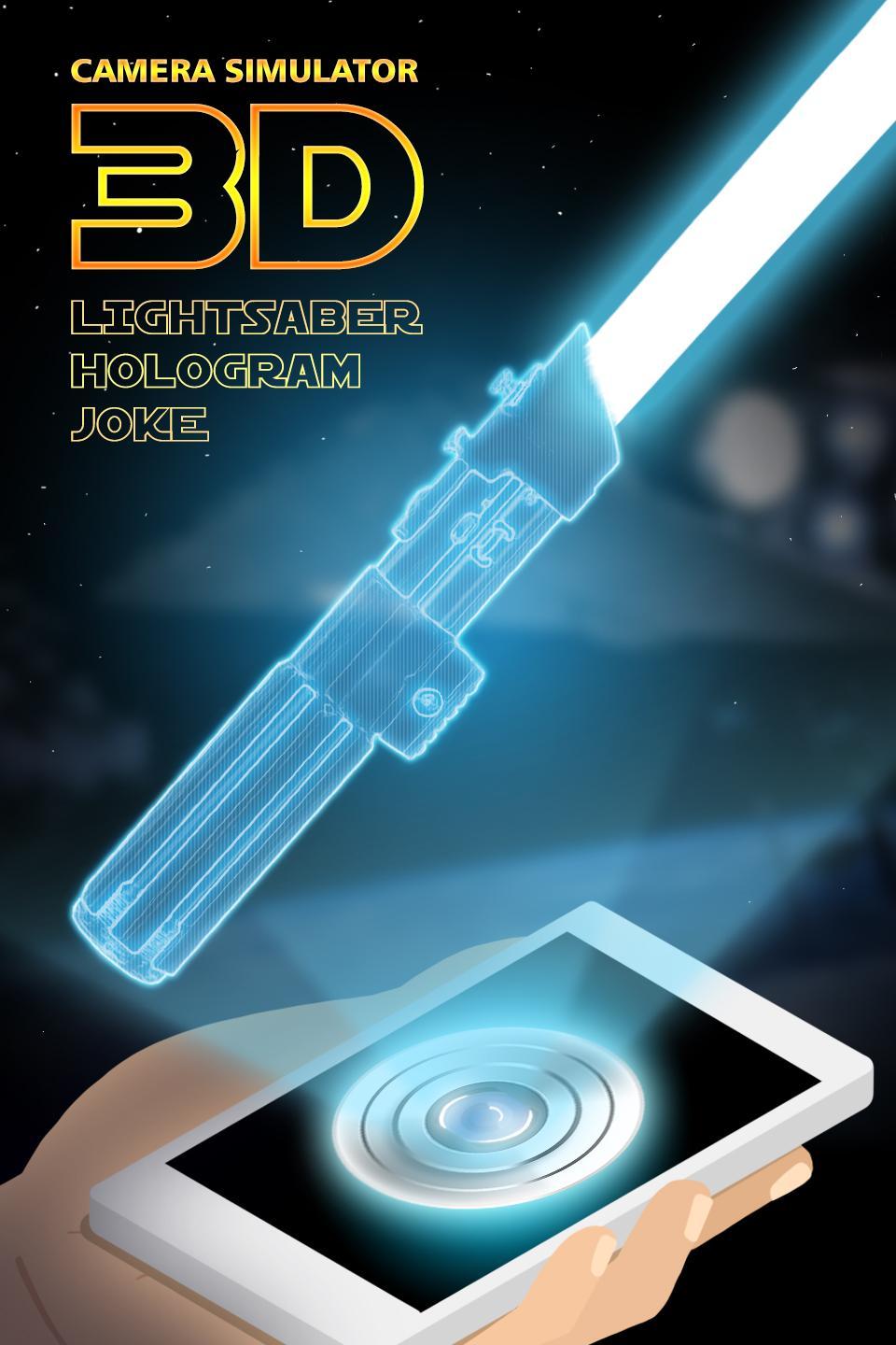 3d lightsaber hologram joke
