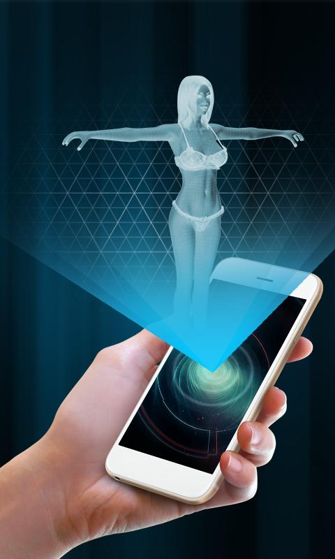 Blonde Hologram 3D Simulator