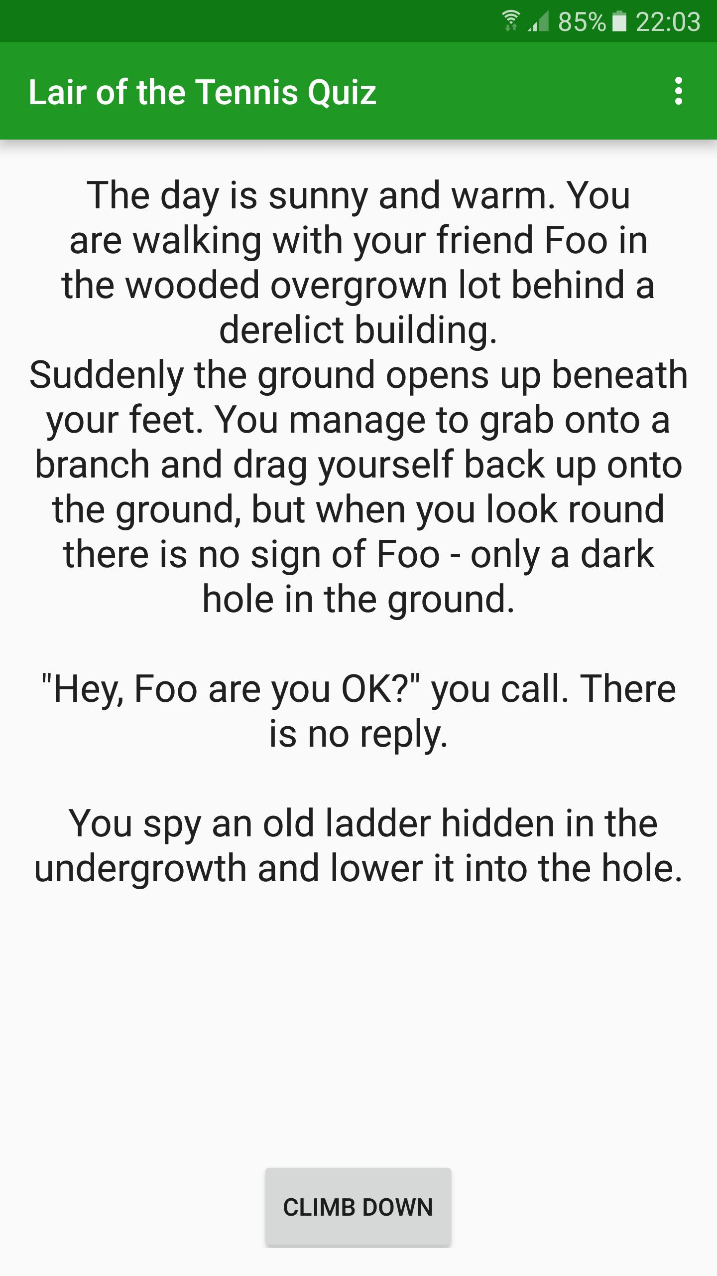 Lair of the Tennis Quiz