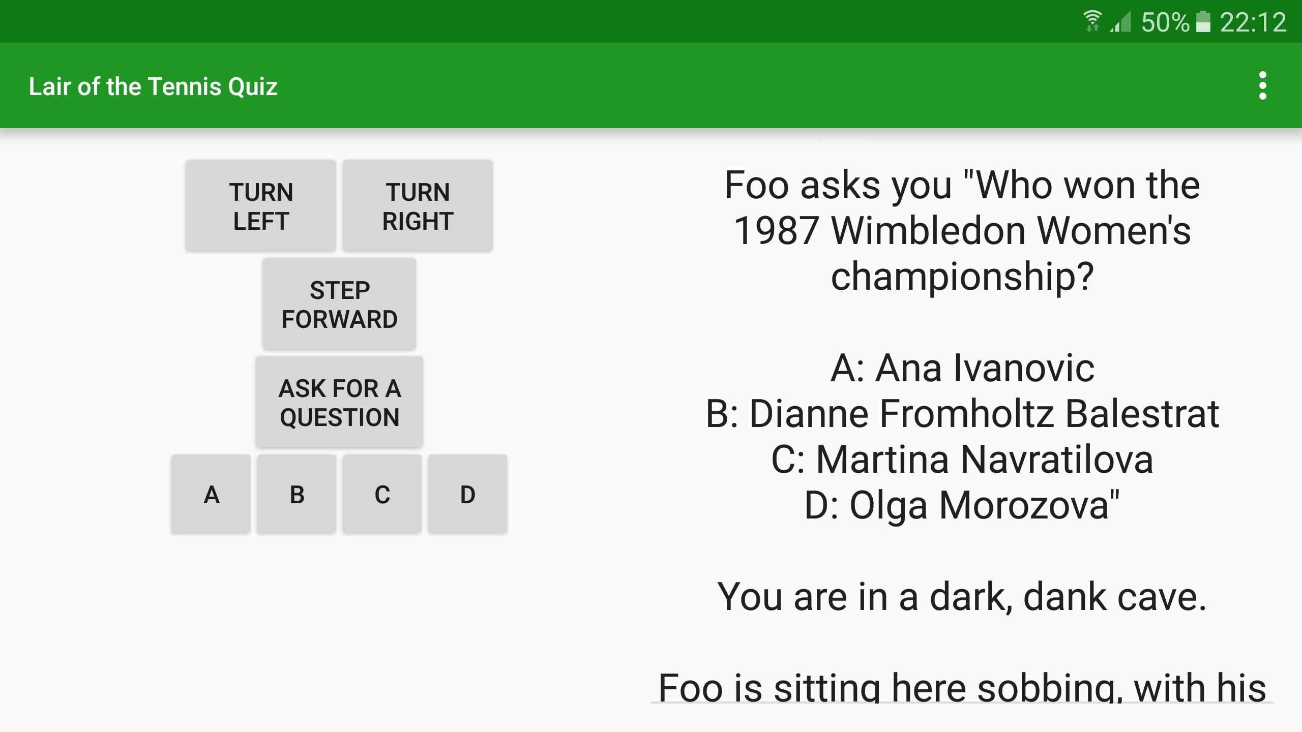 Lair of the Tennis Quiz