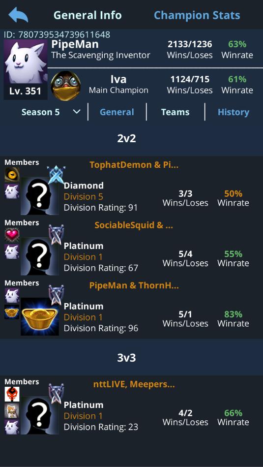 Battlerite Database