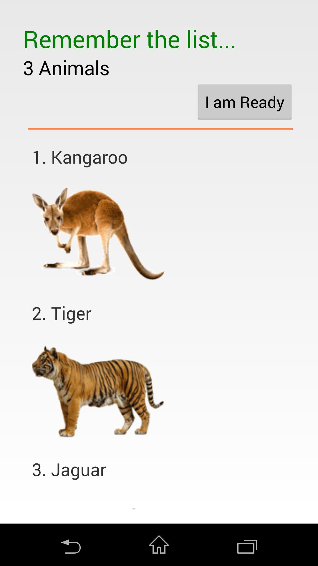 Brain Game Animals