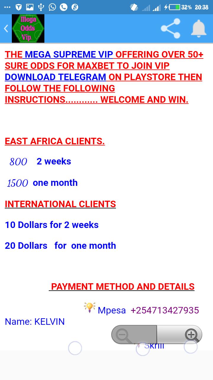 Mega odds vip