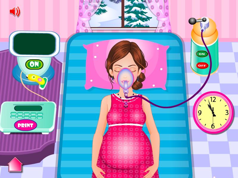 Sandra gives birth a baby