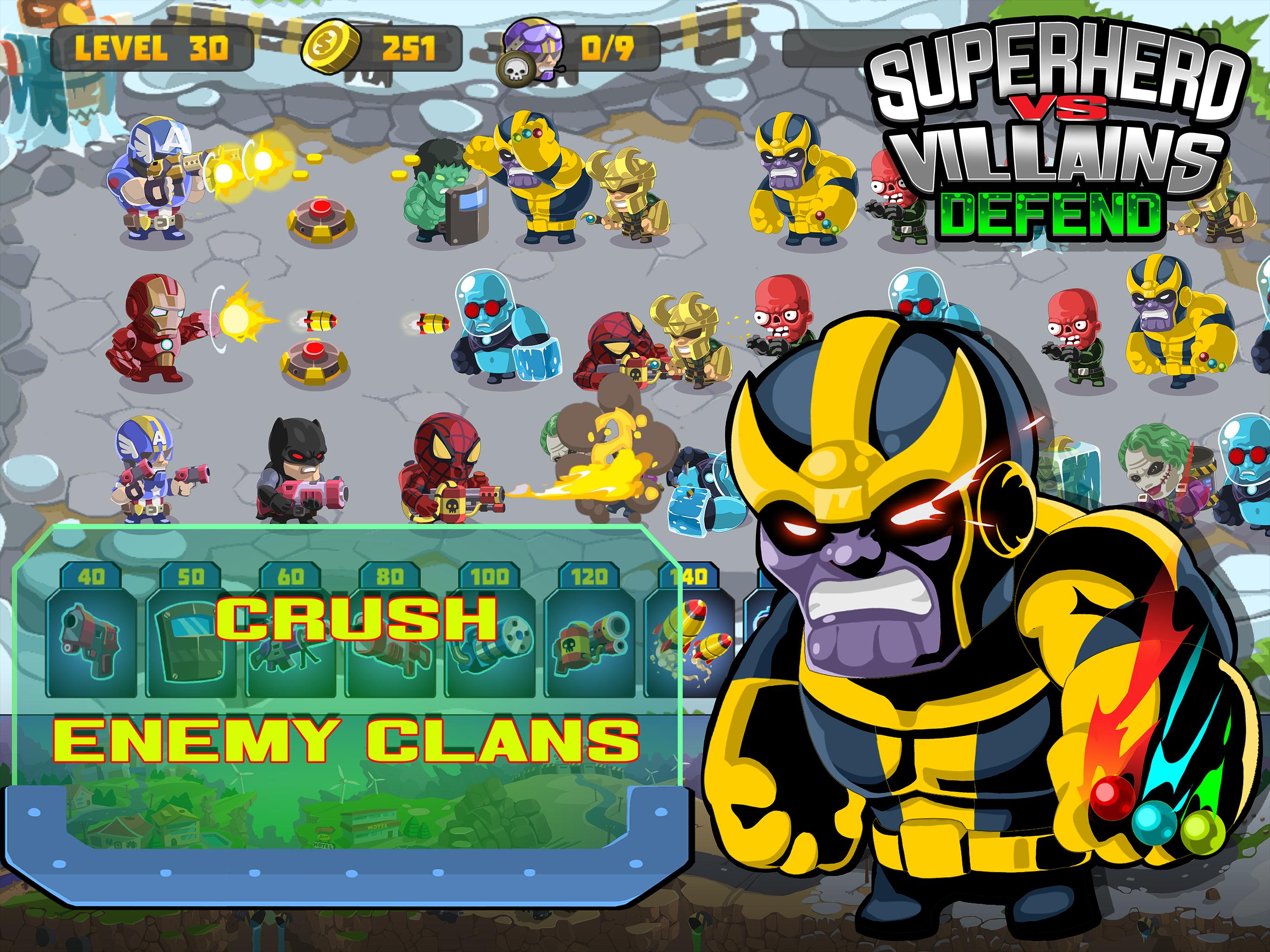 SuperHero VS Villains Defense