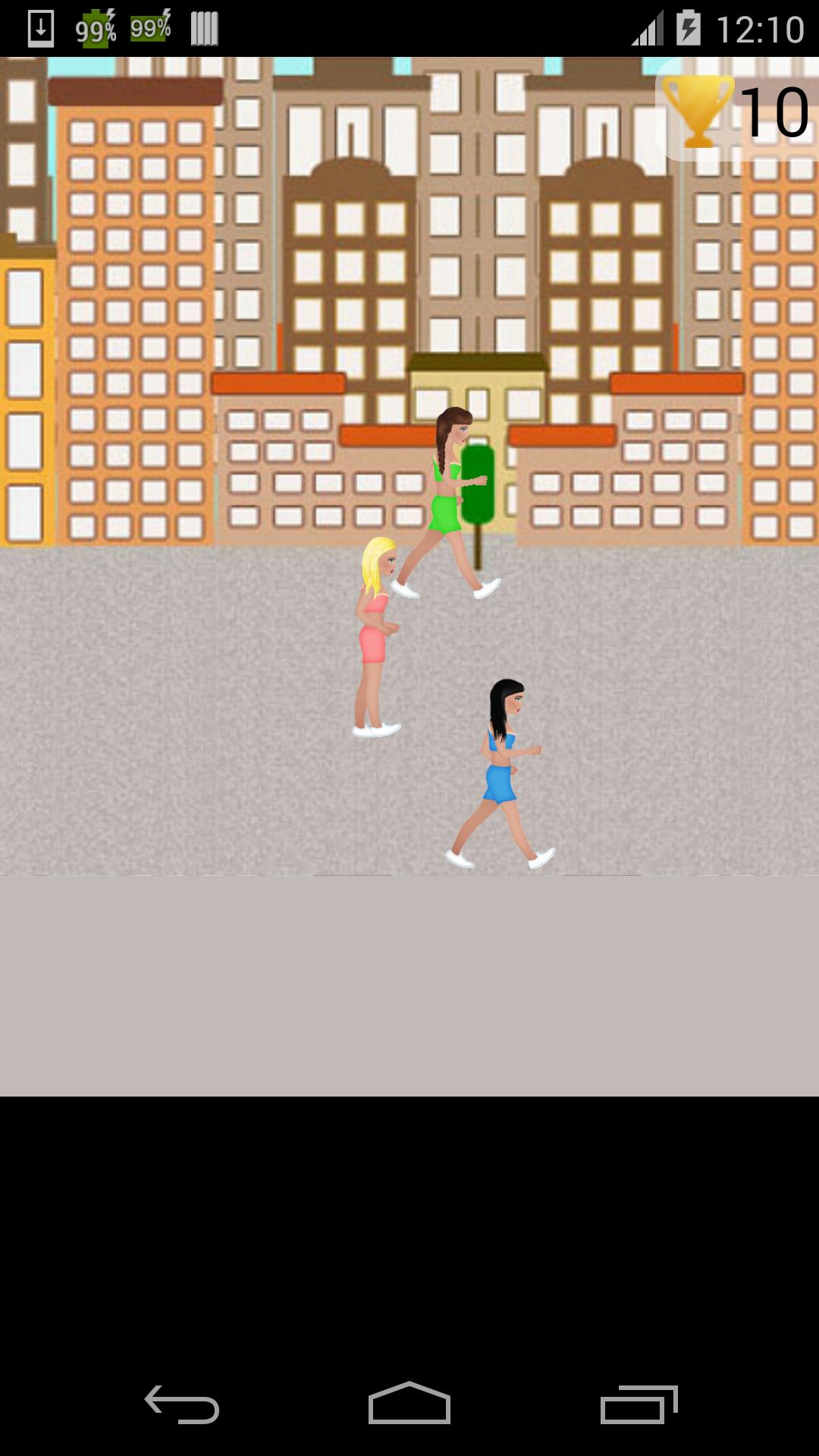 man and woman running game
