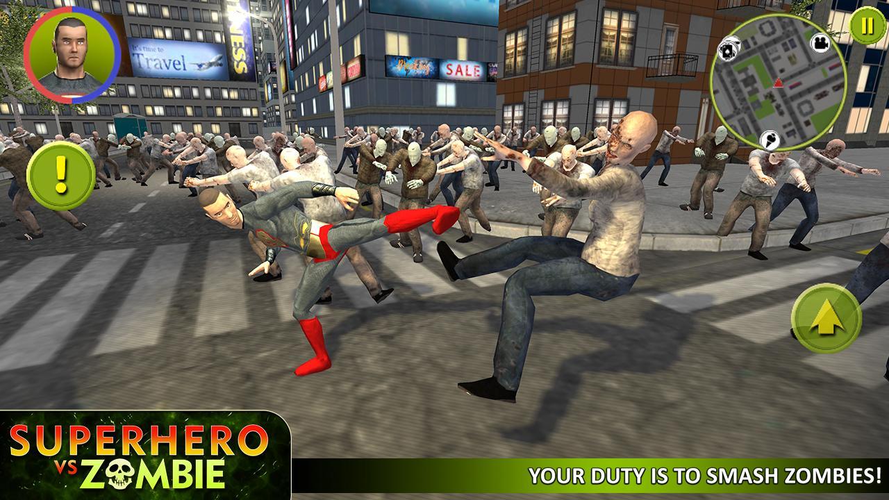 Superhero vs Zombie