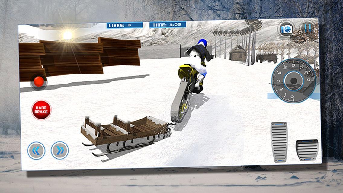 Mountain Snow Bike Rider Stunt