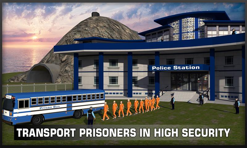 Coach Bus Police Transport 3D