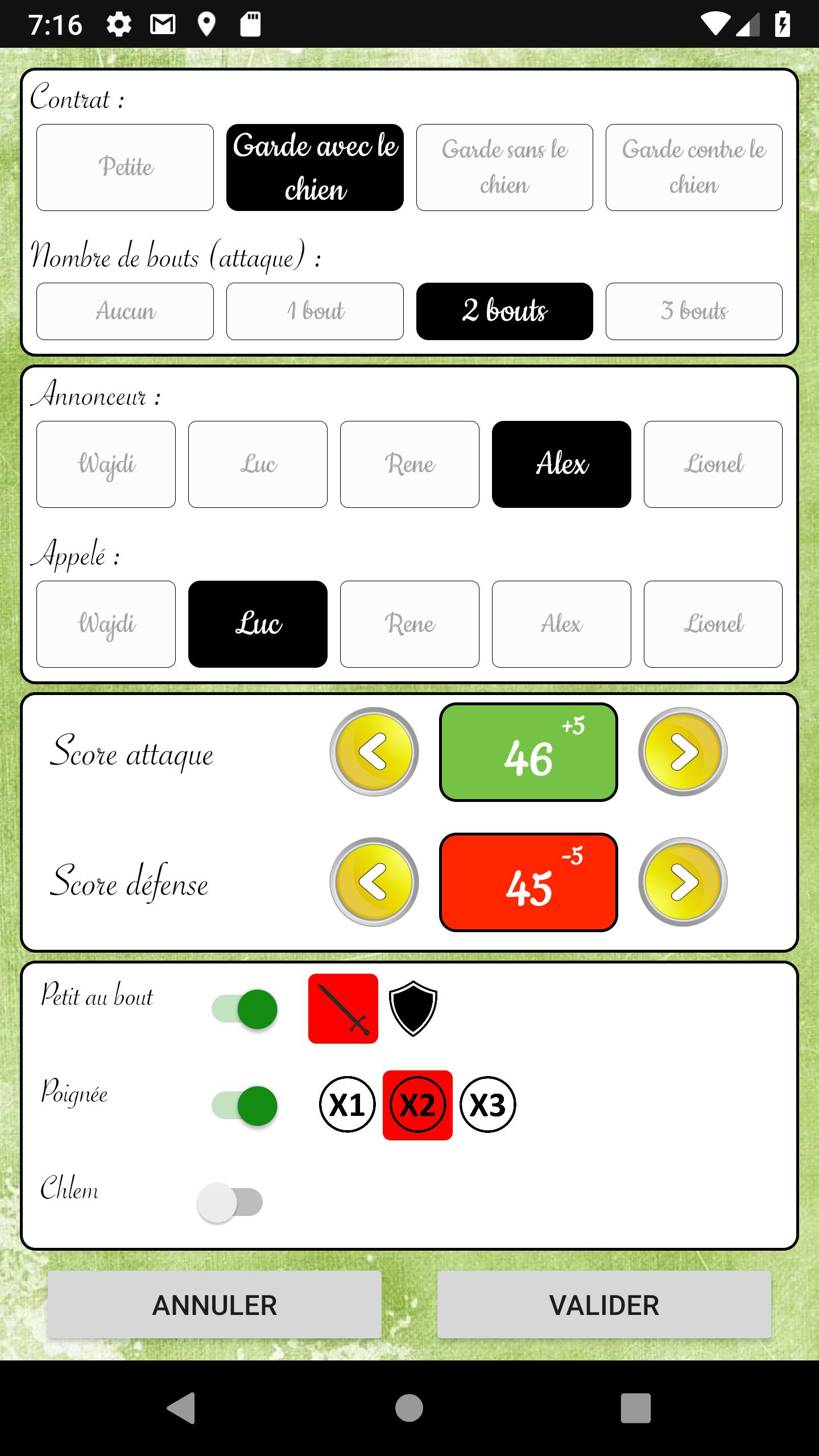 Carnet de Score Tarot