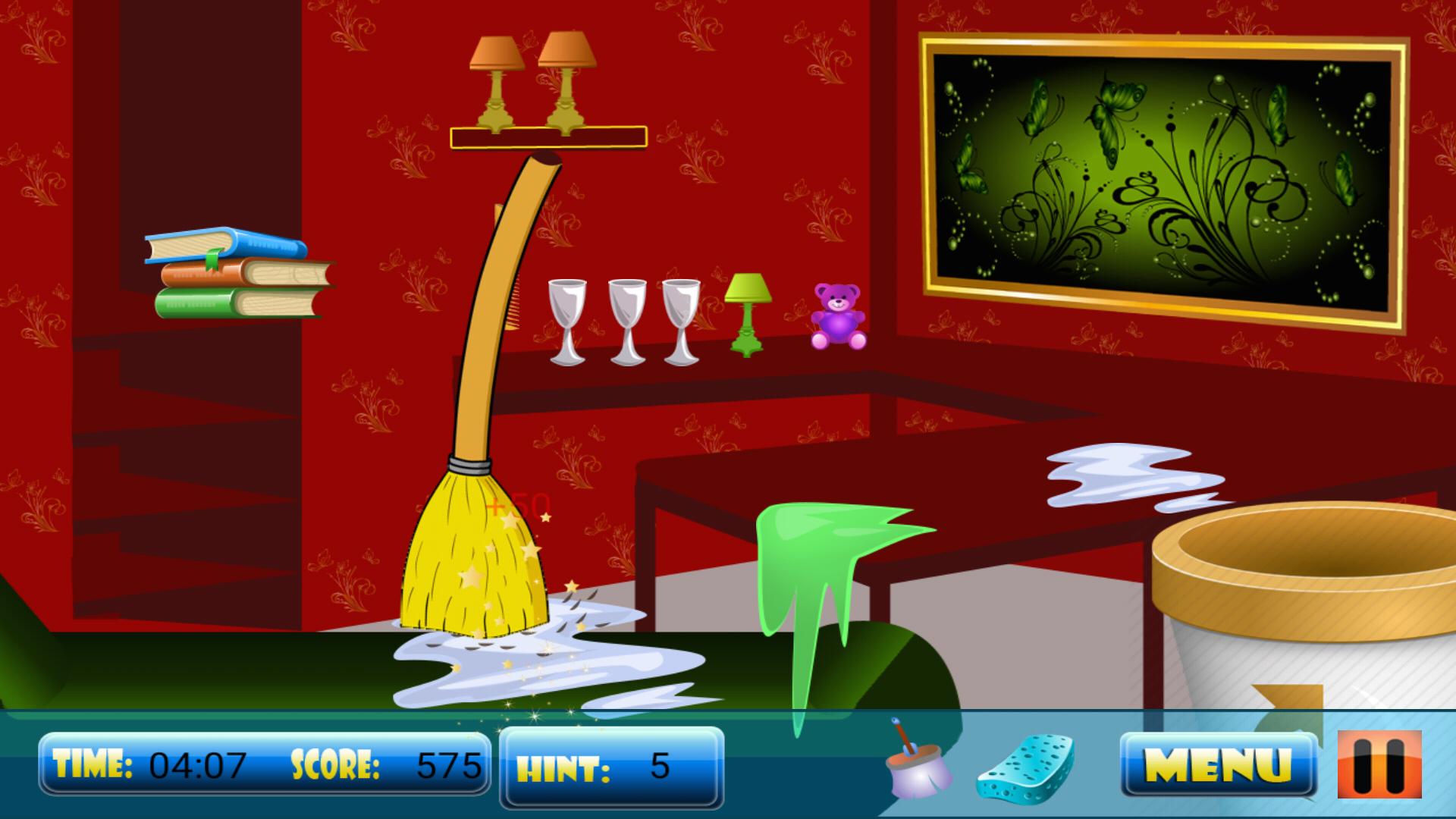 Cleaning Rooms Game