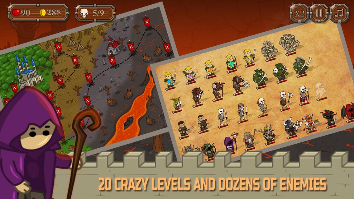 Tiny Tower Defense:Offline Defend Castle Game