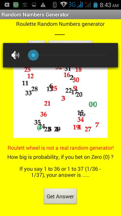 RouletteRandomNumberGenerator