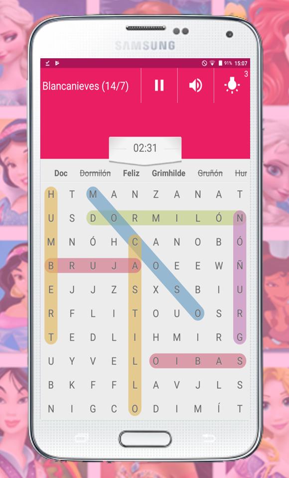 Sopa De Letras. Busca Los Nombres De Las Princesas