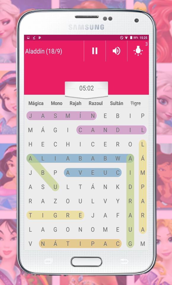 Sopa De Letras. Busca Los Nombres De Las Princesas