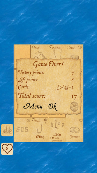 Marooned is a cards solitaire