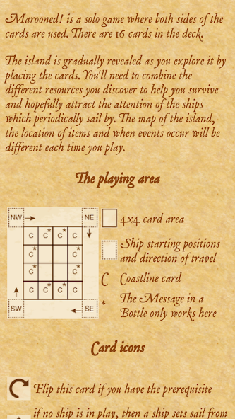 Marooned is a cards solitaire