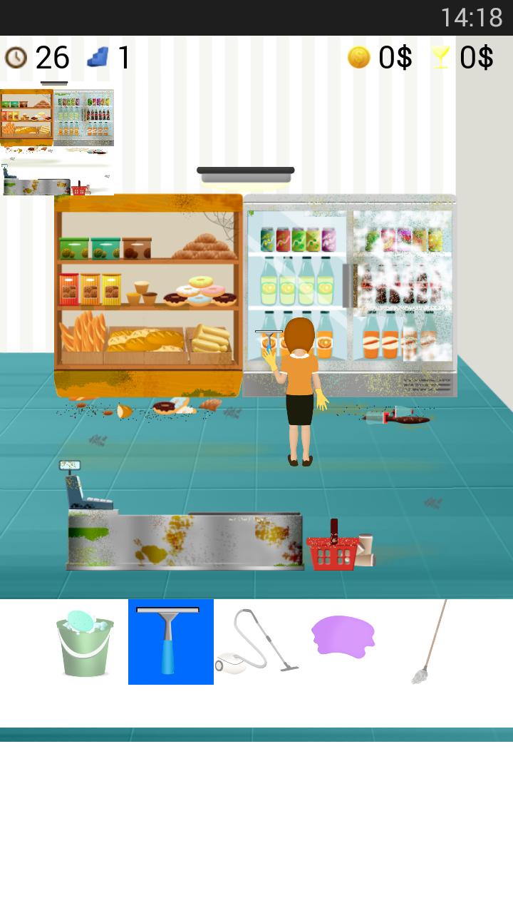 supermarket cleaning game