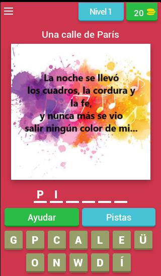 Completar Canciones Juego